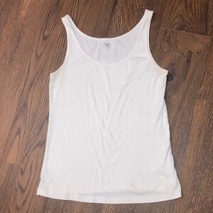 New Ann Taylor Loft White Tank Top     Size L